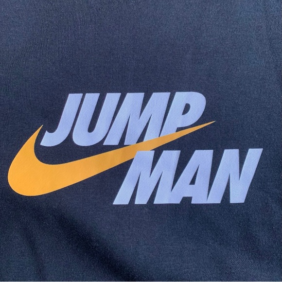 Kids Air Jordan Black Crew Neck Sweatshirt w Kangaroo Pocket size Lg. - Picture 2 of 7